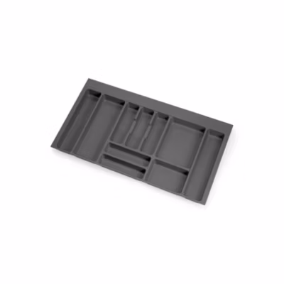 Emuca Range-couverts Optima pour tiroir universel, module 900mm, Plastique, Gris antracite