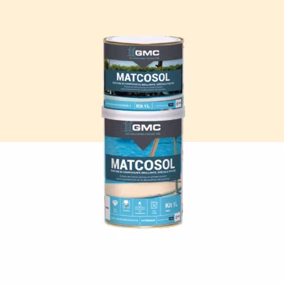 PEINTURE PISCINE MATCOSOL SABLE 1L-Résine epoxy bi- Composant grande résistance au chlore- GMC