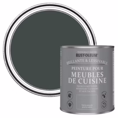 Peinture Verte pour Meubles de Cuisine, Brillant – RUST-OLEUM – After Dark 750ml