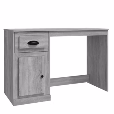 Bureau avec tiroir sonoma gris 115x50x75 cm bois d&rsquo;ingénierie vidaXL