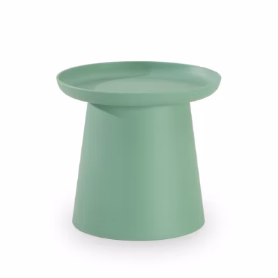 Table d&rsquo;appoint ronde en polypropylène 50cm diam verte – Murano