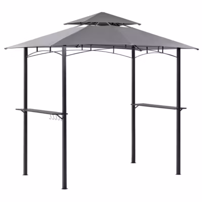 Tonnelle de jardin NARO Métal 240 cm 148 cm Gris