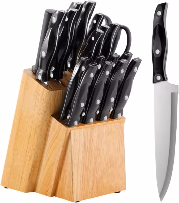 Ensemble de couteaux de cuisine 19 pièces avec bloc