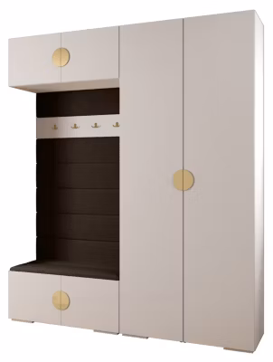 Garde-robe Inova 4 porte battante 236,7/200/47 2 Portes (blanc)