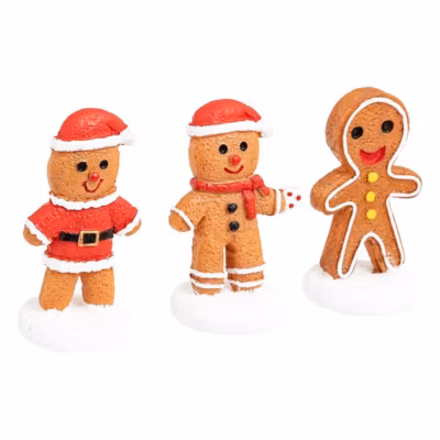 Lot de 3 santons pour village pain d&rsquo;épice h.5cm – feeric lights & christmas