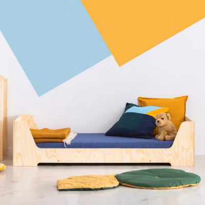 Lit 90×190 sommier inclus Albane Bois
