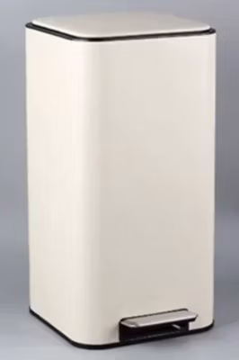 Poubelle Delta en métal beige 30L – Beige- 5five