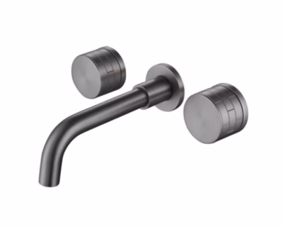 Robinet de lavabo mural 052 en laiton gun black collection Pernesse