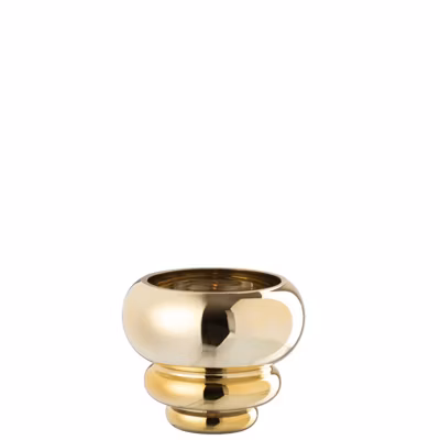 Vase ou photophore en verre doré 15.5×15.5×13.5 cm