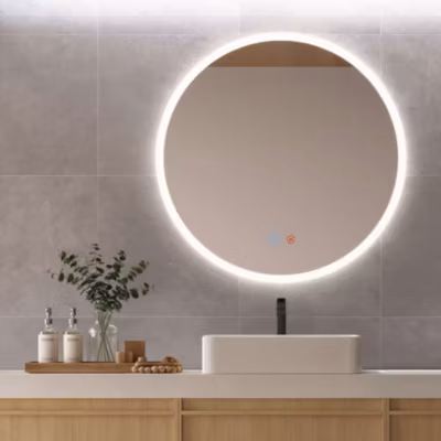 Miroir de Salle de Bain Lumineux LED 90 – Blanc Froid – Tactile & Anti-Buée -LONDRES LEDIMEX