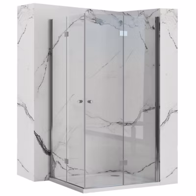 Cabine de douche pliante Rea Fold N2 90X100 Chrome