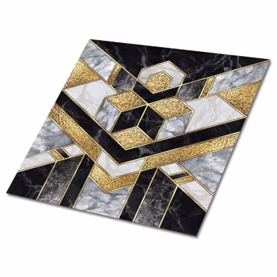 Carreaux vinyle Tulup 30×30 cm Illusion géométrique 9 pcs