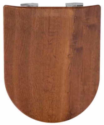 Abattant wood slim déclipsable en bois rustique (47.5×36.5 cm – Marron Clair)