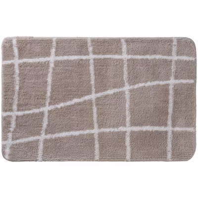Tapis de bain antidérapant à carreaux 50x80cm