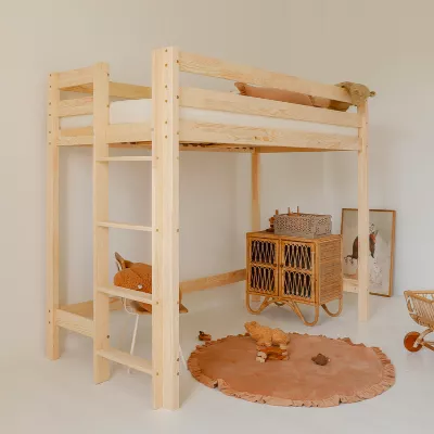 Lit mi-hauteur 90×190 sommier inclus Anaëlle Bois