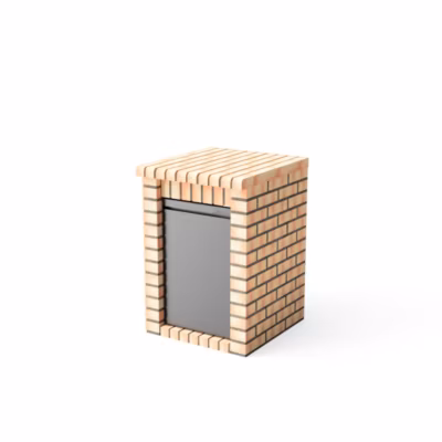MOVELAR – Module latéral avec porte VOLTERRA 61 pour Barbecue en Béton Préfabriqué – Usage Extérieur