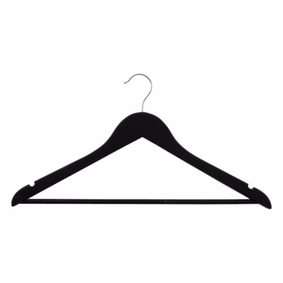 3 cintres en bois Noir Rubber – Noir – 5five