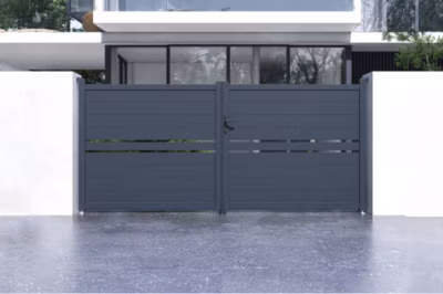 Portail battant 3,5m CIMONE H.160 aluminium gris
