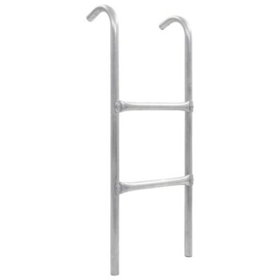 échelle de trampoline VIDAXL – 2 marches – Acier Argenté – 82,5 cm