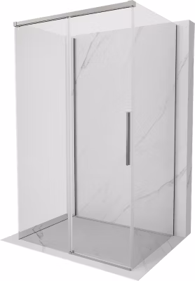 Mexen Rox-3S cabine de douche coulissante à 3 parois 140 x 95 cm, transparent, nickel brossé – 8C2-140-095-97-00-3S