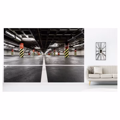 Papier peint intissé UNDERGROUND 400 x 270 cm (LxH) – Tapisserie murale panoramique XXL, Made in France par Scenolia