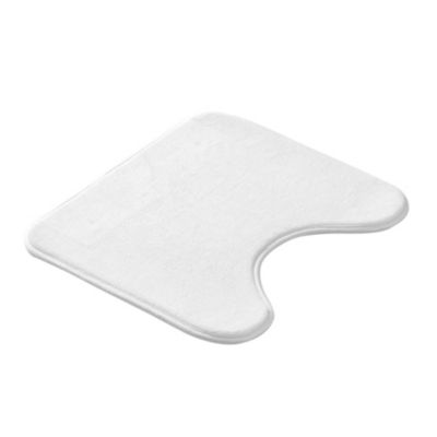 Tapis contour WC 45 x 45 cm Uni Blanc 100% Microfibre