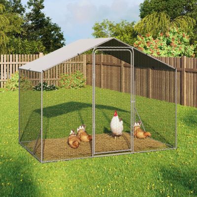 Enclos poulailler 3 m² parc grillagé 2,20×1,4 M acier galvanisé
