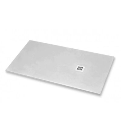 Receveur de Douche 170X115 cm Ligne Vulcano Fin Gris Clair Ral 7035 en Résine Synthétique et Poudre de Marbre  – FRASCIO