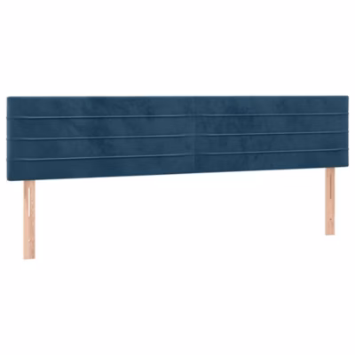 vidaXL 2x Têtes de Lit Meubles de Chambre à Coucher Accessoires de Lit Simple Têtes de Cadre de Lit Intérieur Bleu Foncé 346198