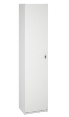 Armoire polyvalente coloris blanc – Hauteur 180 x Longueur 40 x Profondeur 35.6 cm