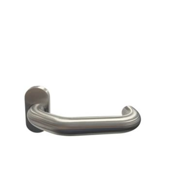 Poignée de Porte « Germany » Klose besser Inox 316 sur Rosaces ovales + paire de rosaces étroites ovales trous cylindres Inox 316
