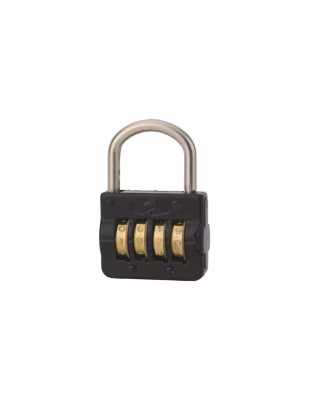 Cadenas FTH M54 à combinaison, 4 chiffres, combinaisons modifiables, base de 43mm, noir RAL 9005 – FTH