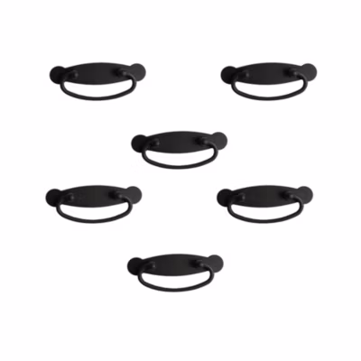 6 Un. poignées de meuble en  tiroir rouille noir pour tiroir 105x37MM