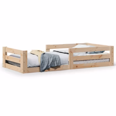 Lit simple, Lit adulte, Cadre de lit sans matelas 90×200 cm bois de pin massif