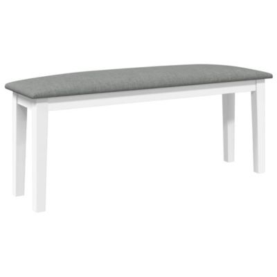 Banc 110 cm blanc bois massif caoutchouc vidaXL