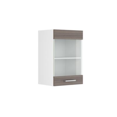 Vicco Meuble de cuisine haut vitré Gris 40cm