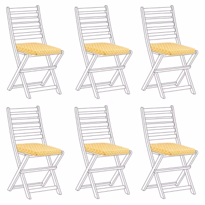 Lot de 6 coussins pour chaises de jardin TOLVE 39 x 31 cm Jaune