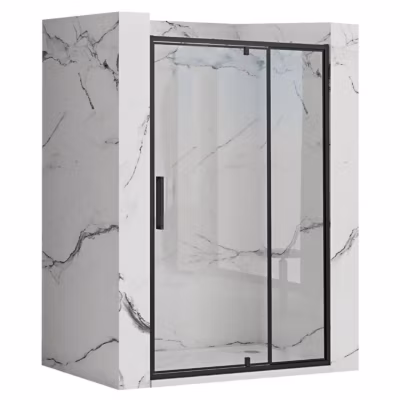 Porte de douche à entrouvrir REA Rapid Swing Black 120