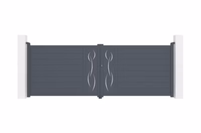 Portail battant 4m LIFE H.140cm aluminium gris