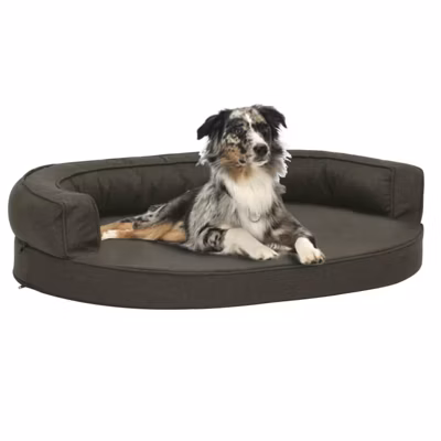 Matelas de lit ergonomique pour chien 75×53 cm Aspect de lin