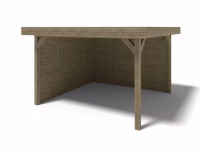 Pergola de jardin 4.04×4.04m avec panneaux – traité – ALT132