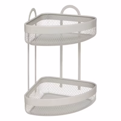 Étagère d&rsquo;angle Mayaj en acier beige 23x23cm – Beige- 5five