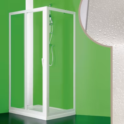 Cabine douche 75×130 CM en acrylique mod. Mercurio avec ouverture centrale