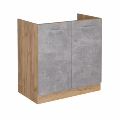 Vicco Meuble bas sous-évier Béton 80cm sans PT