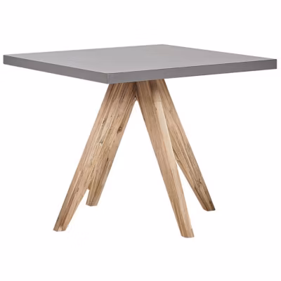 Table de salle à manger de jardin OLBIA 90 cm 90 cm Béton Gris
