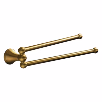 Double Porte-Serviettes Mural Avec Joint En Bronze