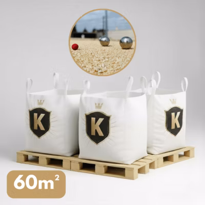 Sable terrain de pétanque beige 0/8 mm – Pack 3 Big Bag 1,5 T