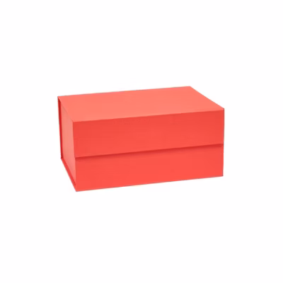 Boîte de rangement rouge en carton H12x24x17
