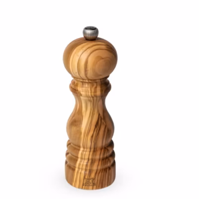Moulin à sel 18 cm en bois d&rsquo;olivier Paris