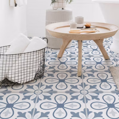 Stickers carrelage cuisine adhesif malaga bleu 33×33 cm – paquet de 8 autocollants